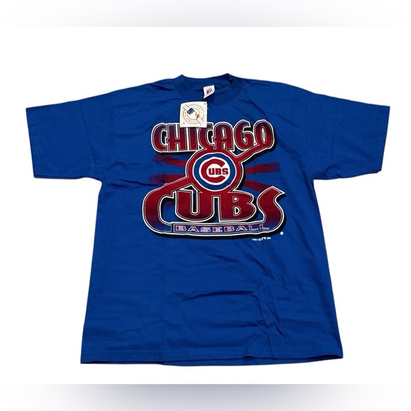 Vintage NOS New Chicago Cubs Baseball Logo 7 1995 T Shirt Men’s Size XL Blue - Picture 1 of 5